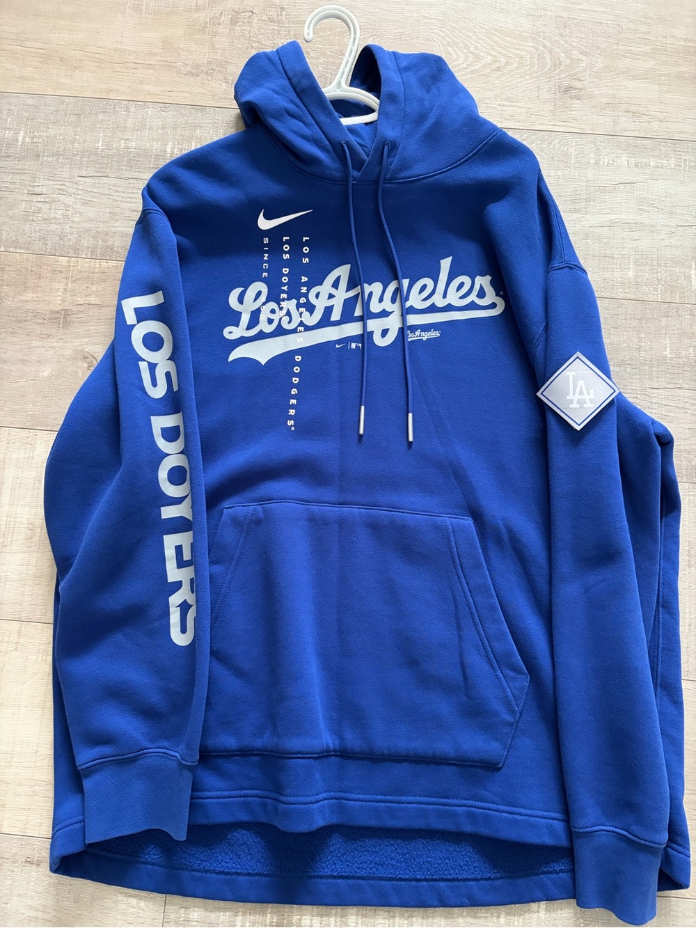 Nike Los Angeles Dodgers Royal Blue Hoodie with White Graphics